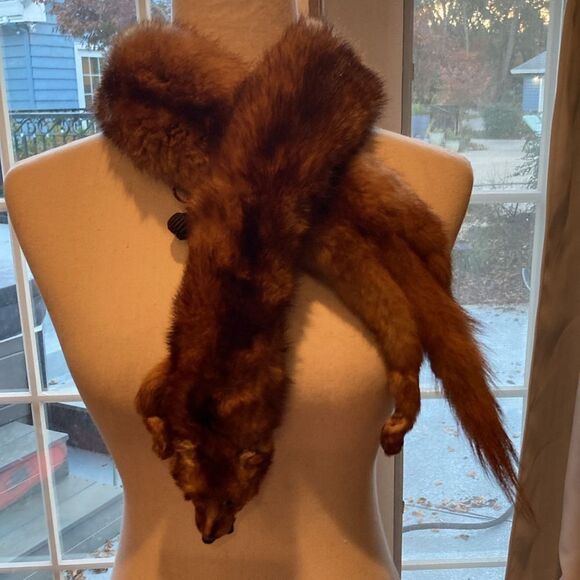 Double headed vintage mink stole - Picture 1 of 7
